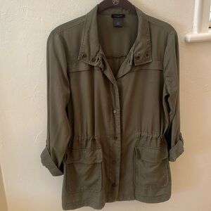 Ann Taylor Olive Green Jacket Size Extra Small (XS)